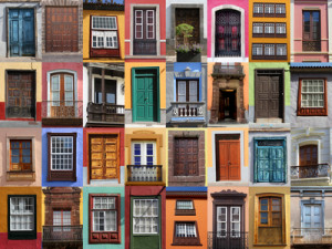 Colorful living culture doors
